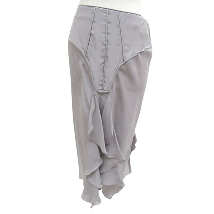 Yves Saint Laurent Skirt Silk in Grey