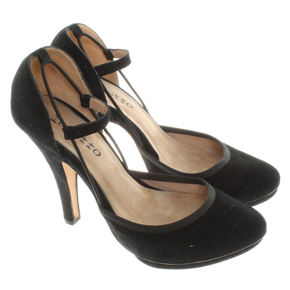 Repetto Suede Pompes en noir