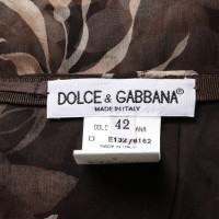 Dolce & Gabbana Gonna in Seta in Marrone