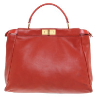Fendi Peekaboo Bag Large Leather in Red
