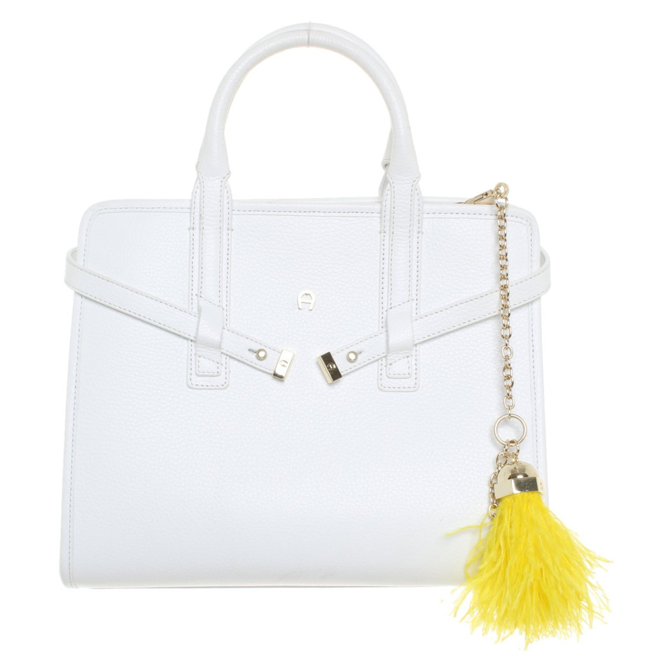 Aigner Handbag Leather in White