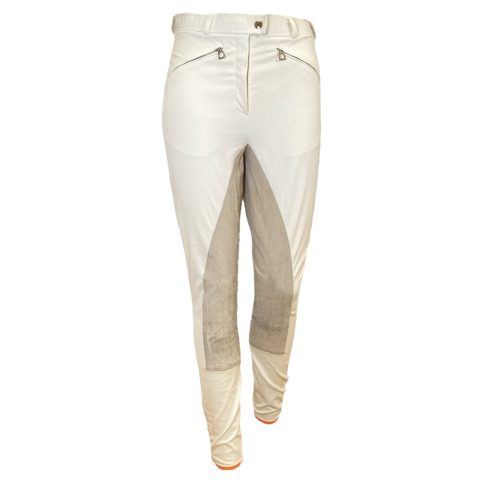 Hermès Paio di Pantaloni in Cotone in Bianco