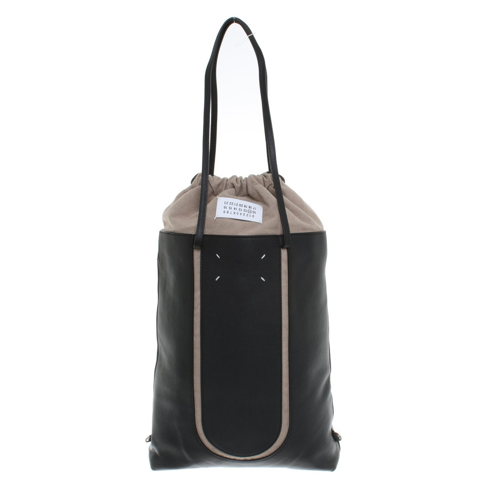 Maison Martin Margiela Sac à dos en noir / beige