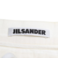 Jil Sander Pantalon large en crème blanche