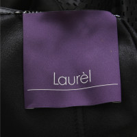Laurèl Leather coat with lace pattern
