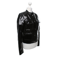 Gestuz Jacke/Mantel aus Lackleder in Schwarz