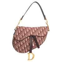 Dior Saddle Bag aus Baumwolle in Bordeaux