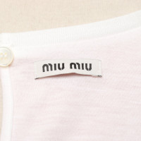 Miu Miu Oberteil in Weiß/ Pink