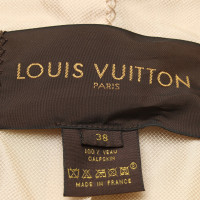 Louis Vuitton giacca di pelle scamosciata beige