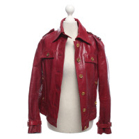 Drykorn Jacke/Mantel aus Lackleder in Rot