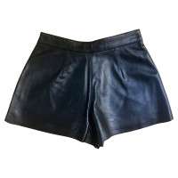 Ottod'ame  Leren shorts in zwart