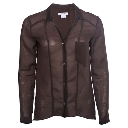Helmut Lang donker bruin shirt