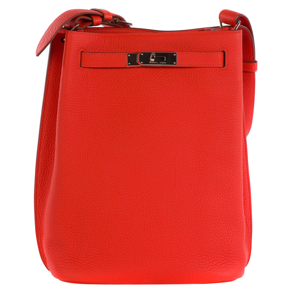 Hermès So Kelly 22 en Cuir en Rouge