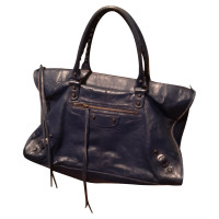 Balenciaga City Bag aus Leder in Blau