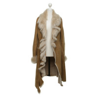 Philipp Plein Suede coat with real fur