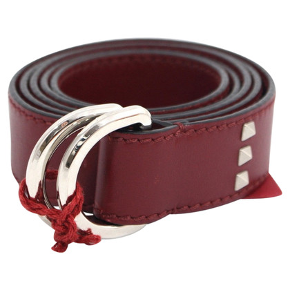Valentino Garavani Belt Leather in Bordeaux