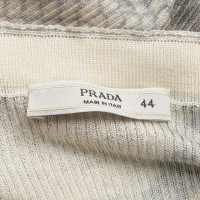 Prada top in seta con stampa