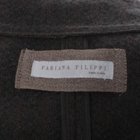 Fabiana Filippi Blazer en maille avec col en cuir