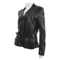 Christian Dior Jacket/Coat Leather in Black