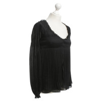 Diane Von Furstenberg Geplooide blouse in zwart