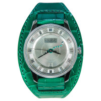 Gucci Armbanduhr aus Leder in Grün