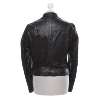 Hugo Boss Leather jacket in creased look