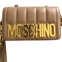 Moschino Handtasche aus Leder in Beige