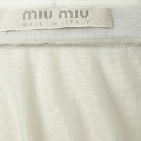 Miu Miu Lace-up skirt in cream