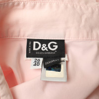 D&G Ärmellose Bluse in Rosé