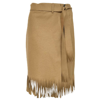 Yves Saint Laurent Skirt Wool in Beige