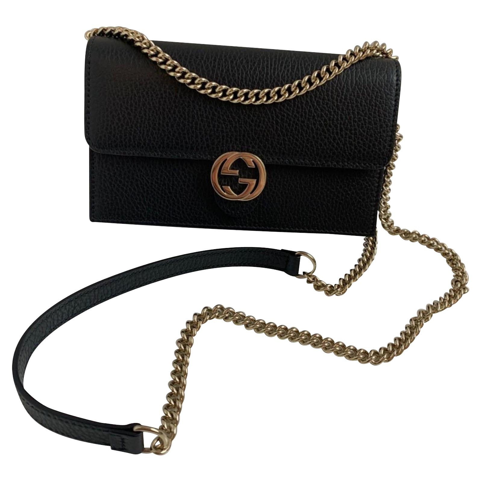 Gucci Interlocking Shoulder Bag Normal Leather in Black - Second Hand Gucci  Interlocking Shoulder Bag Normal Leather in Black buy used for 870€  (4293427)