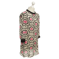Milly Silk dress with graphic patterns