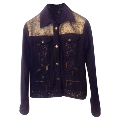 Just Cavalli Jacket/Coat Cotton in Black