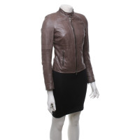 Vent Couvert Leather jacket in grey brown