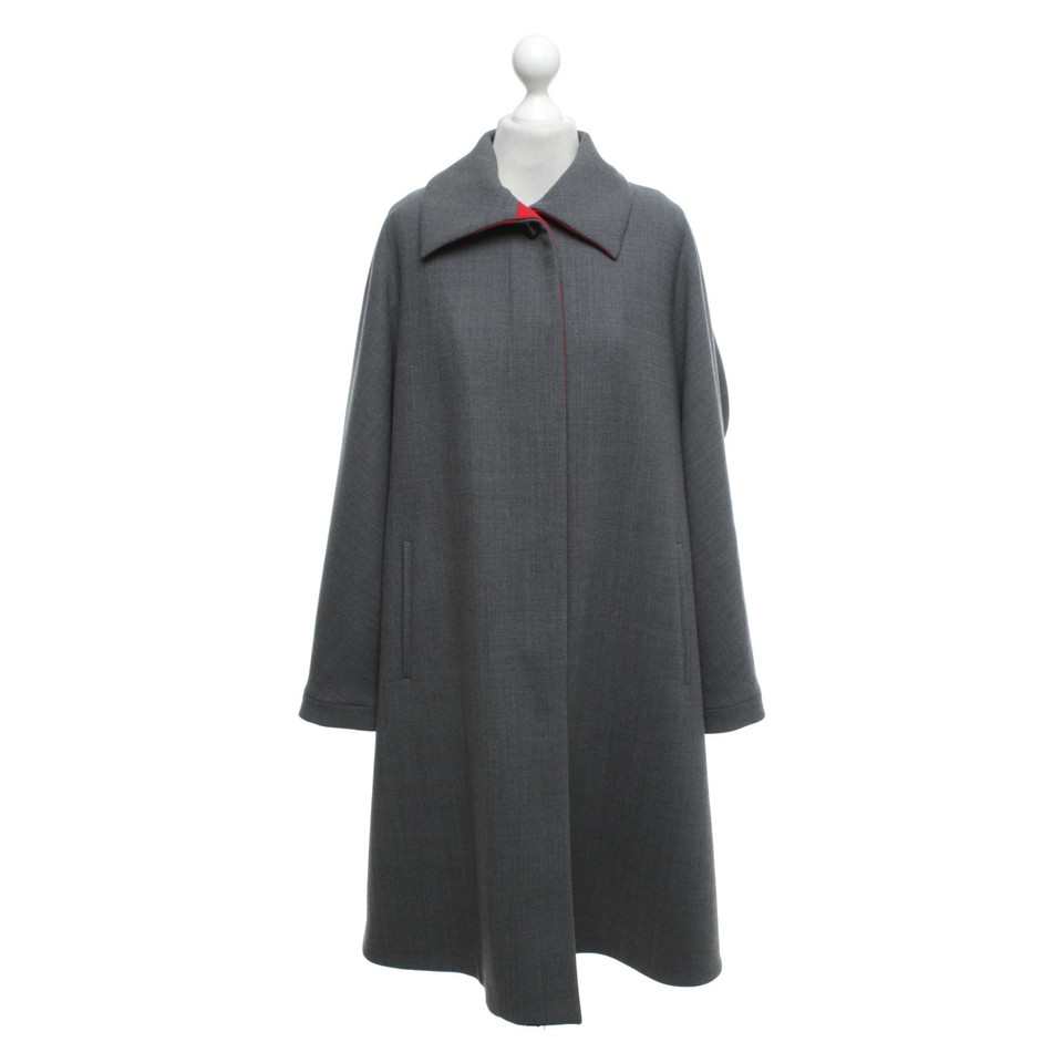 Giorgio Armani Purist coat in grey / red