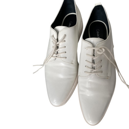 Calvin Klein Slipper/Ballerinas aus Leder in Weiß