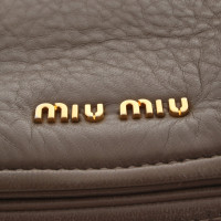 Miu Miu Handtas Leer in Taupe