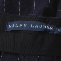 Ralph Lauren pantalon en bleu à fines rayures