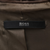 Hugo Boss Jacke/Mantel aus Leder in Khaki