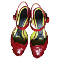 Marni Wedges Patent leather in Red