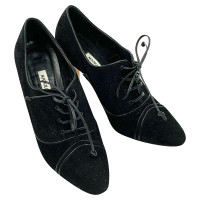 Manolo Blahnik Lace-up shoes Suede in Black