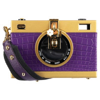 Dolce & Gabbana Handtasche aus Leder in Violett