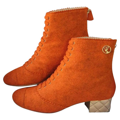 Chanel Ankle boots in Orange