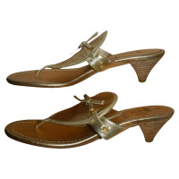 Carshoe Sandals Leather in Gold