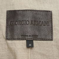 Armani Veste en cuir brun