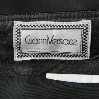 Gianni Versace Leather skirt in black