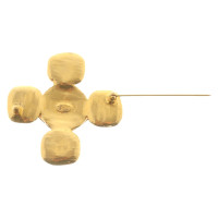 Chanel Gold logo brooch
