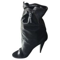 Balenciaga Peeptoe leather boots