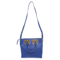 Sophie Hulme Leather Handbag in Blue