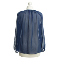 American Vintage Zijden blouse blauw
